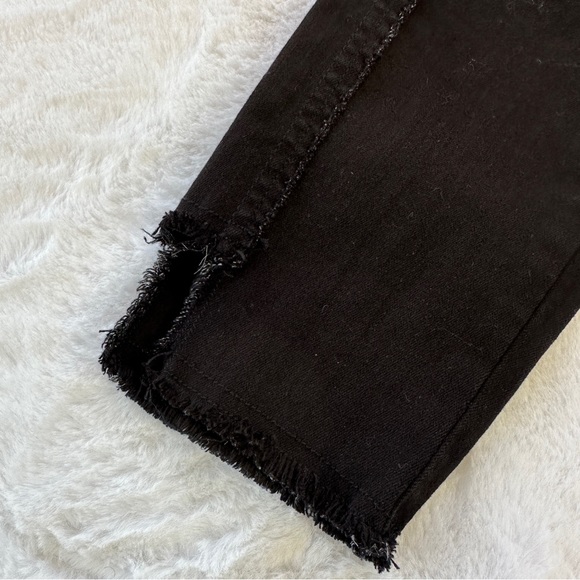 Frame Le High Skinny Black Raw Hem in Film Noir Size 28 - Picture 9 of 10